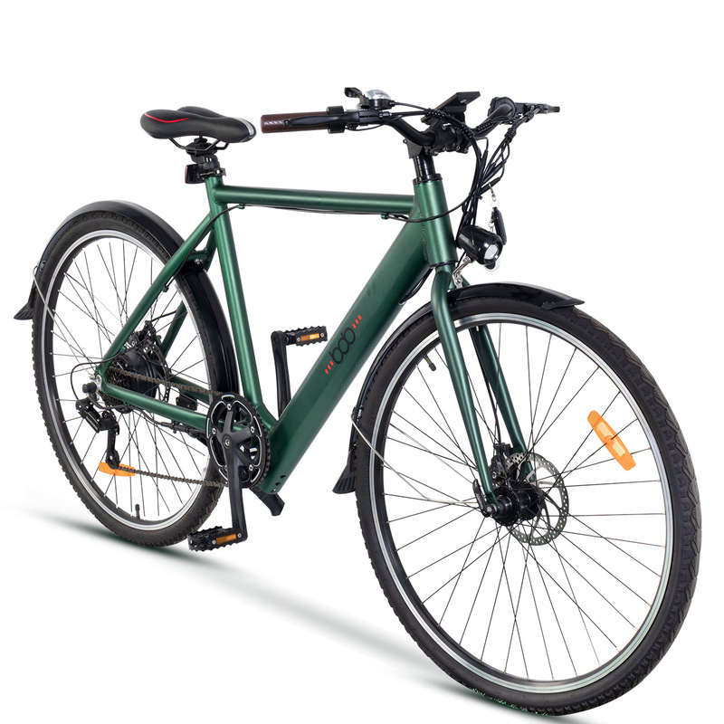 Electric Bicycle Dead Flying Road Bicycle Ultra Light Aluminum Alloy Variable Speed Assisted Lithium Battery Sedder Riding Green