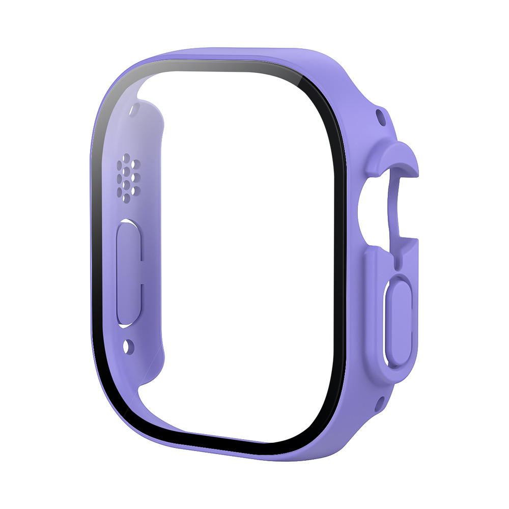 Apple Watch用保護ケース、iWatchs10対応、耐衝撃PC、スプレー塗装強化ガラスフィルム、S11ケースとフィルム一体型