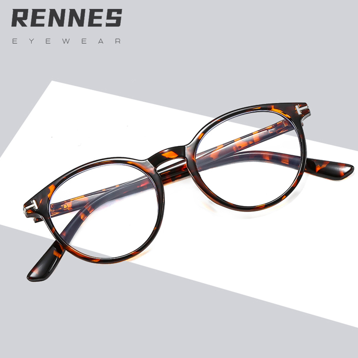 2021 Nuevo estilo coreano gafas de luz anti-azul marco personalizado en forma de T ins moda retro gafas lisas gafas de moda marco