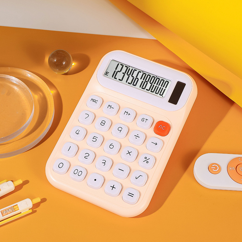 デュアル電源電卓、金融オフィス専用ドーパミンカラーコンピュータ、かわいいポータブル学生算術機|undefined