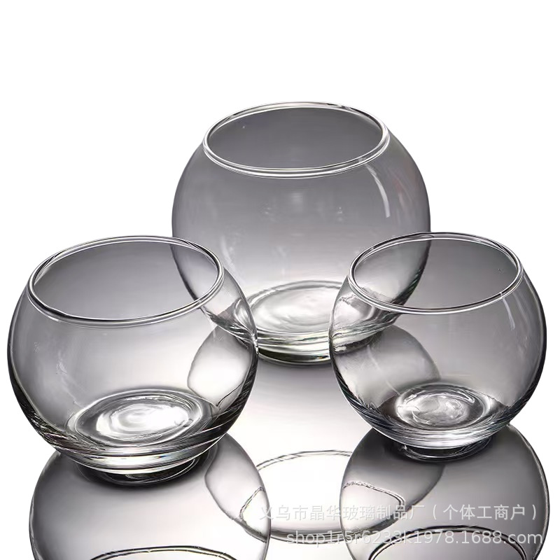 Taza esférica transparente taza huevo taza vela taza vacía taza esférica de vidrio estallado vasos de vidrio hidropónicos domésticos