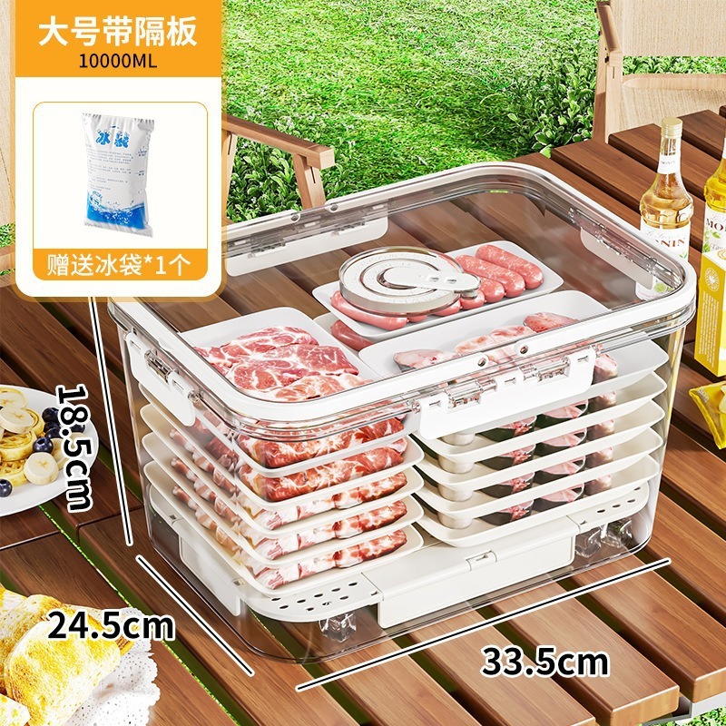 厚みのある冷蔵庫鮮度保持ボックス大容量透明フルーツ収納ボックス屋外キャンプピクニック包装ボックス卸売|undefined