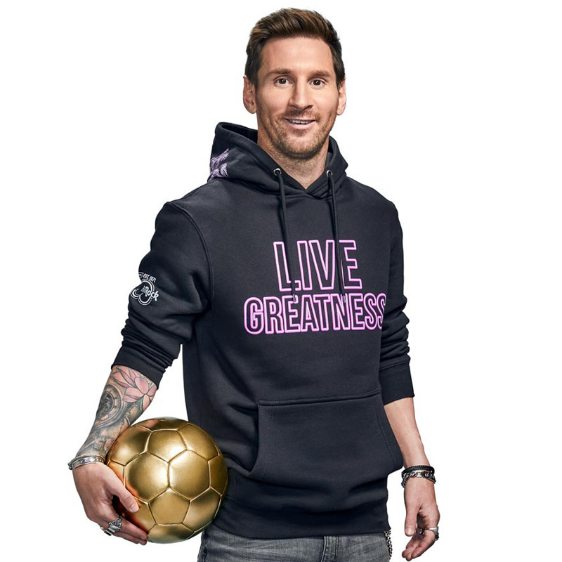 Guangzhou Yiide Clothing Factory Hard Rock Messi Same Style Sweatshirt Number 10 Hoodie Cross-Border Pure Cotton