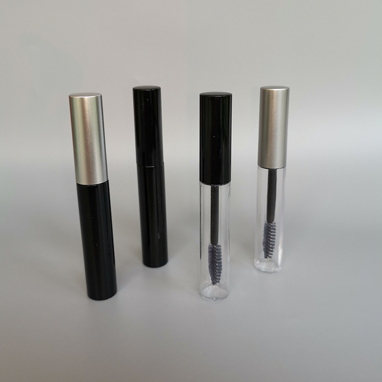 En stock negro transparente color 10ml redondo crecimiento de pestañas líquido material de embalaje líquido de crecimiento de pestañas sub-botella de rímel botella