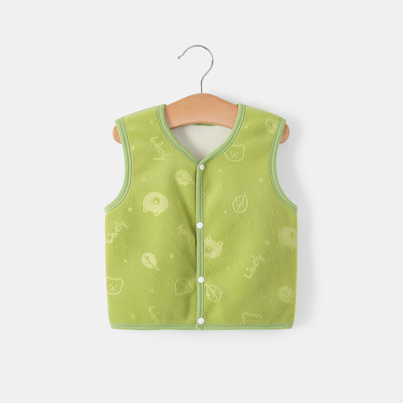 Chaleco de bebé Otoño e Invierno forrado de lana engrosada Chaleco de bebé para hombres y mujeres chaleco recién nacido chaleco cálido de invierno