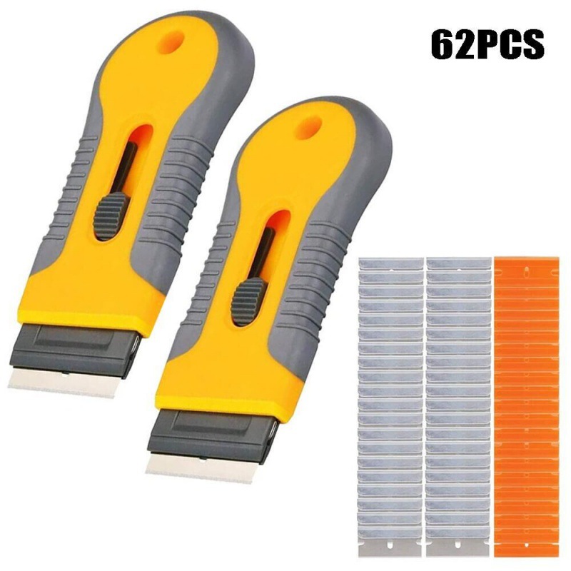 62件套刮刀刀片组合窗墙壁胶水贴纸车窗残留物清洁整理工具
