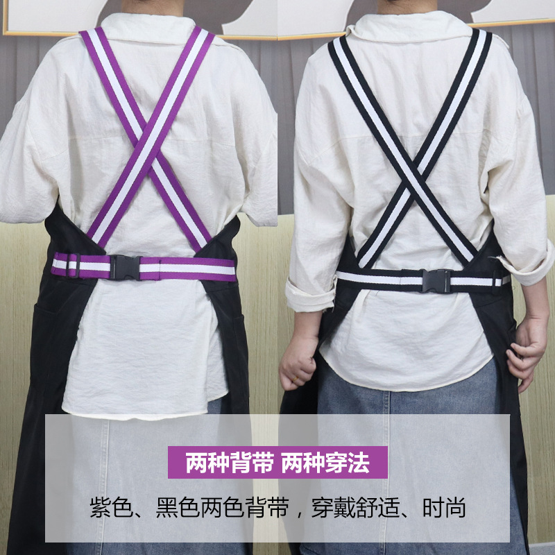 Delantal impermeable transfronterizo bifurcado blusa larga sin mangas nueva celebridad de Internet versión coreana de la marca de moda barbero ropa de trabajo delantal