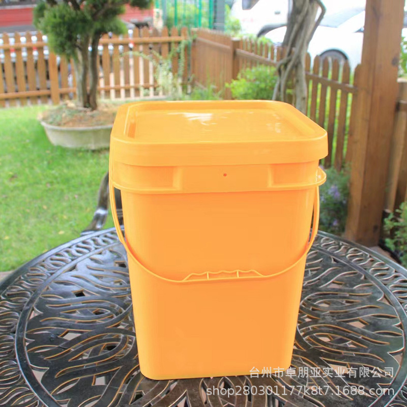 厂家直供18升L塑料桶方形洗衣粉桶化工桶加厚大口方桶批发