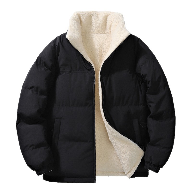 Abiti imbottiti in cotone double face in lana d'agnello per uomo e donna, giacche imbottite in cotone autunnali e invernali_voghion.com