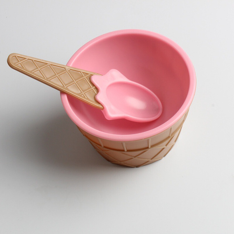 Yun Feng new ice cream bowl set yogurt cup ice cream bowl and spoon set children's ice cream cup bowl and spoon spot