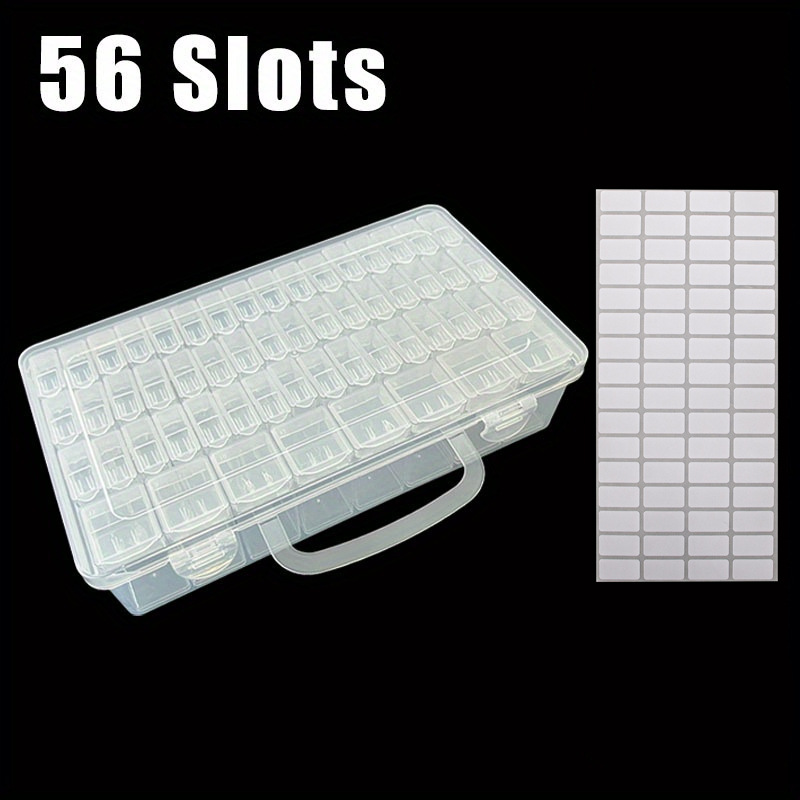 64 caja de almacenamiento de herramientas especiales a prueba de polvo caja de almacenamiento de perlas de arroz accesorios de herramientas de pintura de diamantes hechas a mano caja de plástico