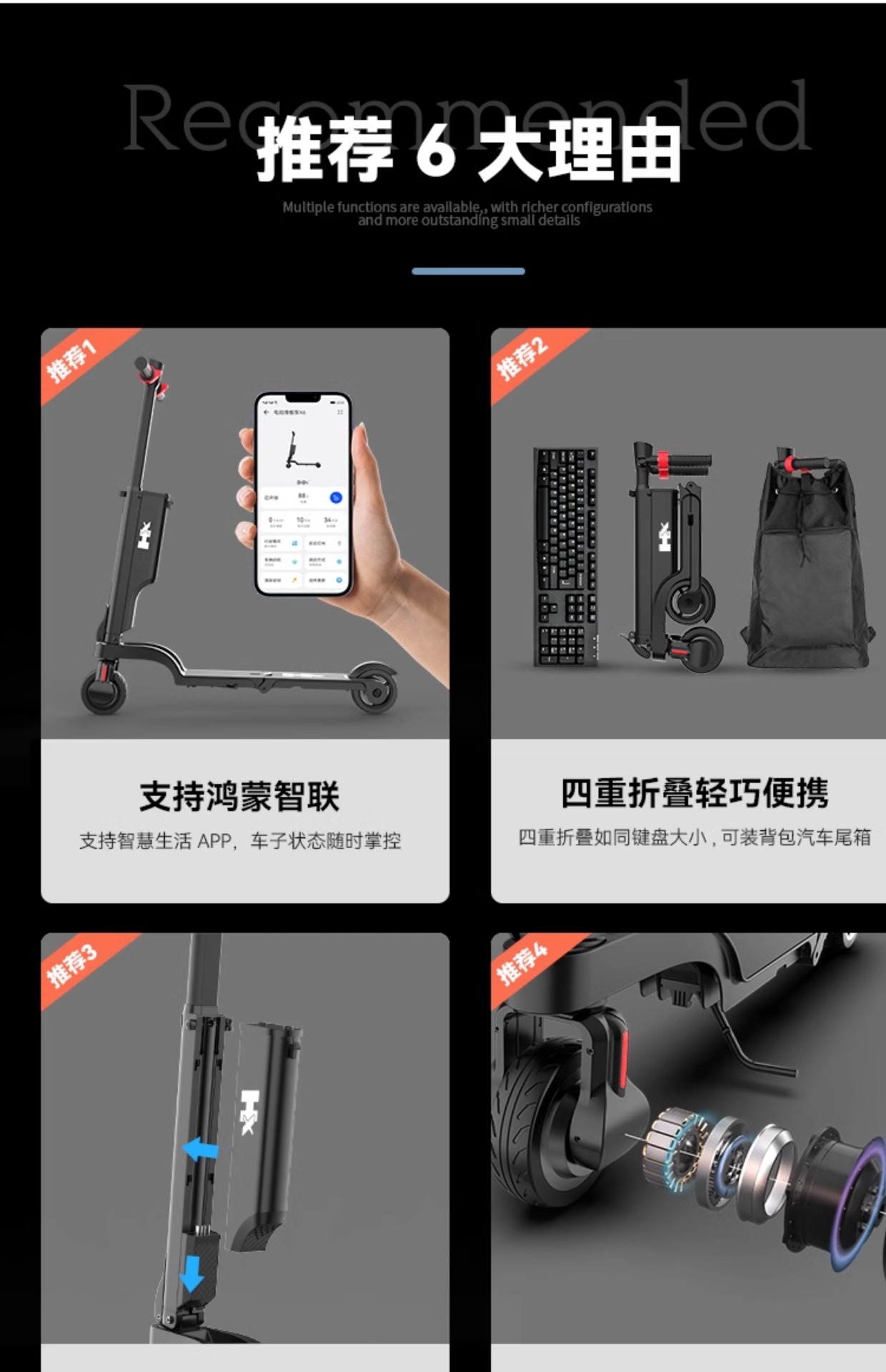 Suitable for Hx Happy Folding Electric Scooter Adult Mini Small Electric Vehicle Ultra-Light Portable Mobility Device