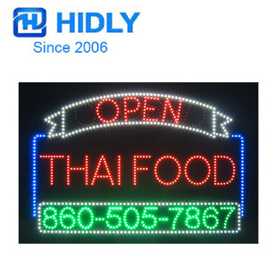 European and American signboard Thai Food OPEN LED luminous character light box LED luminous character