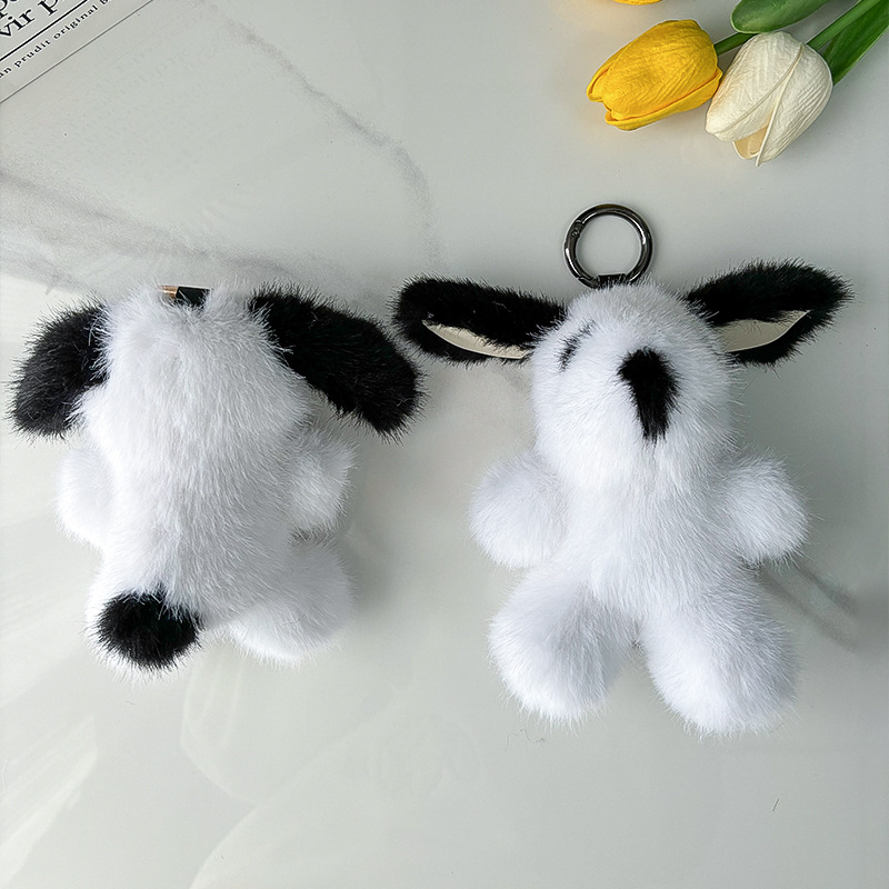 Imitación de piel de visón perro neto de red llavero cachorro muñeca bolso accesorios souvenirs muñeca muñeca lindo colgante