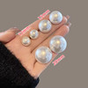 12mm Pearl semicircle stud earrings