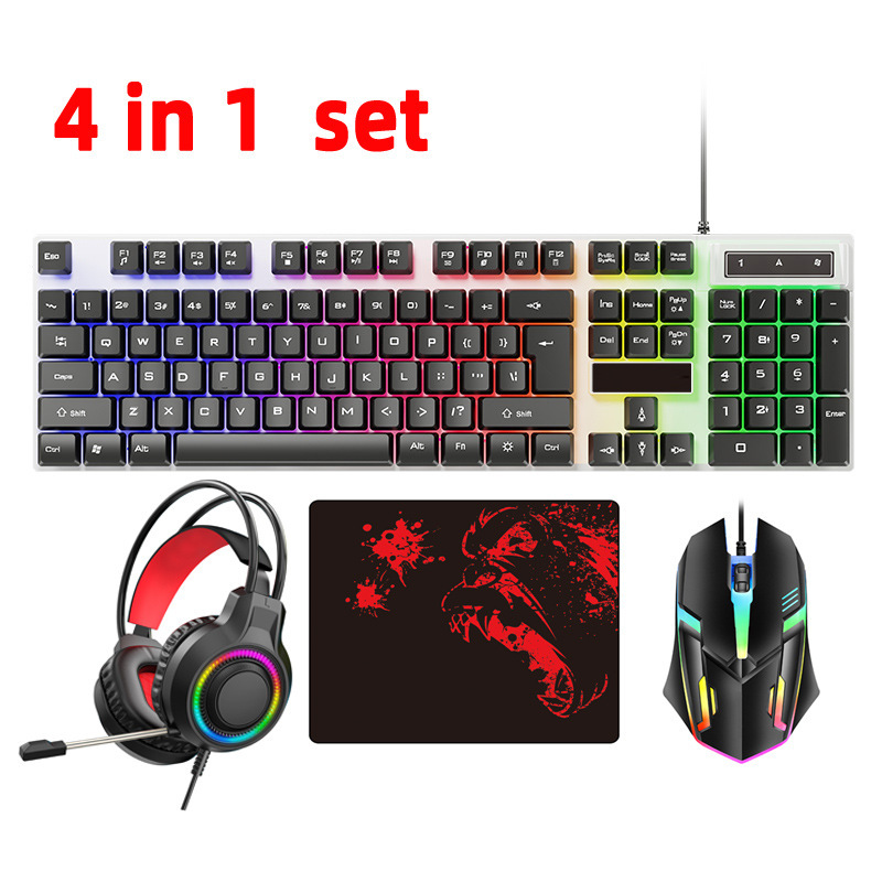 4in1 Set Four-In-One Set Z10 Set Keyboard Mouse Headset Mouse Pad Wired Luminous Office Gaming Set 4in1 Set Four-In-One Set Z10 Set Keyboard Mouse Headset Mouse Pad Wired Luminous Office Gaming Set