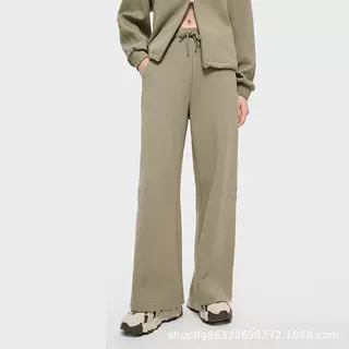 秋季女款新款潮牌FL同款针织时尚休闲百搭显瘦宽松阔腿裤运动裤