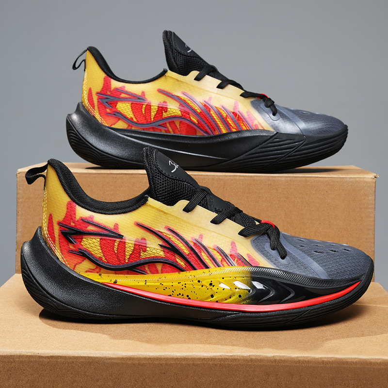 Zapatos de baloncesto anti-deslizante de combate real para jóvenes, zapatos de baloncesto de alto nivel para hombres y mujeres, zapatos deportivos ligeros de moda nocturna. image 8