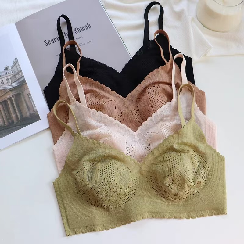 Ultra-Thin Seamless Intimates for Women with Big Breasts Showing Bunny Ears Without Rims Anti-Sagging Lace Bra for Summer Ultra-Thin Seamless Intimates for Women with Big Breasts Showing Bunny Ears Without Rims Anti-Sagging Lace Bra for Summer