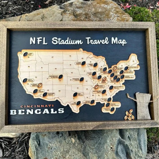 Cross-border New NFL "StadiumTravelMap(Framed)| BucketListTrave Map