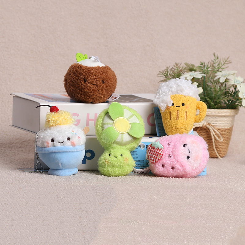 Wheat Bear Summer Heat Series Plush Toy Pendant Doll Small Ornament Birthday Gift Wholesale