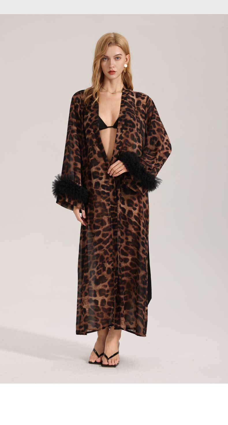 Vestaglia donna leoprint camicia da notte lunga leggera_voghion.com