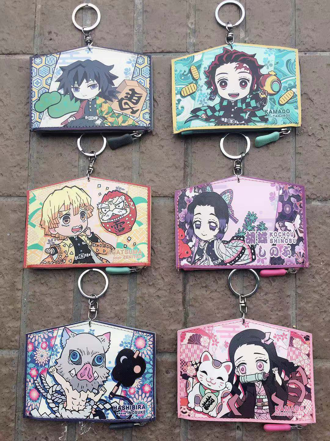 鬼灭之刃动漫周边儿童零钱包便携式卡包皮革硬币钥匙收纳包手拿包