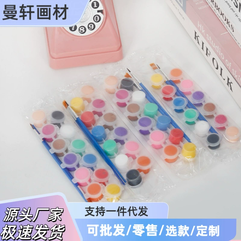 Детская моющаяся гуашь, набор из 12 цветов, маленький набор из 6 предметов для рисования тела, граффити, гипсовой куклы, полоска краски «сделай сам»