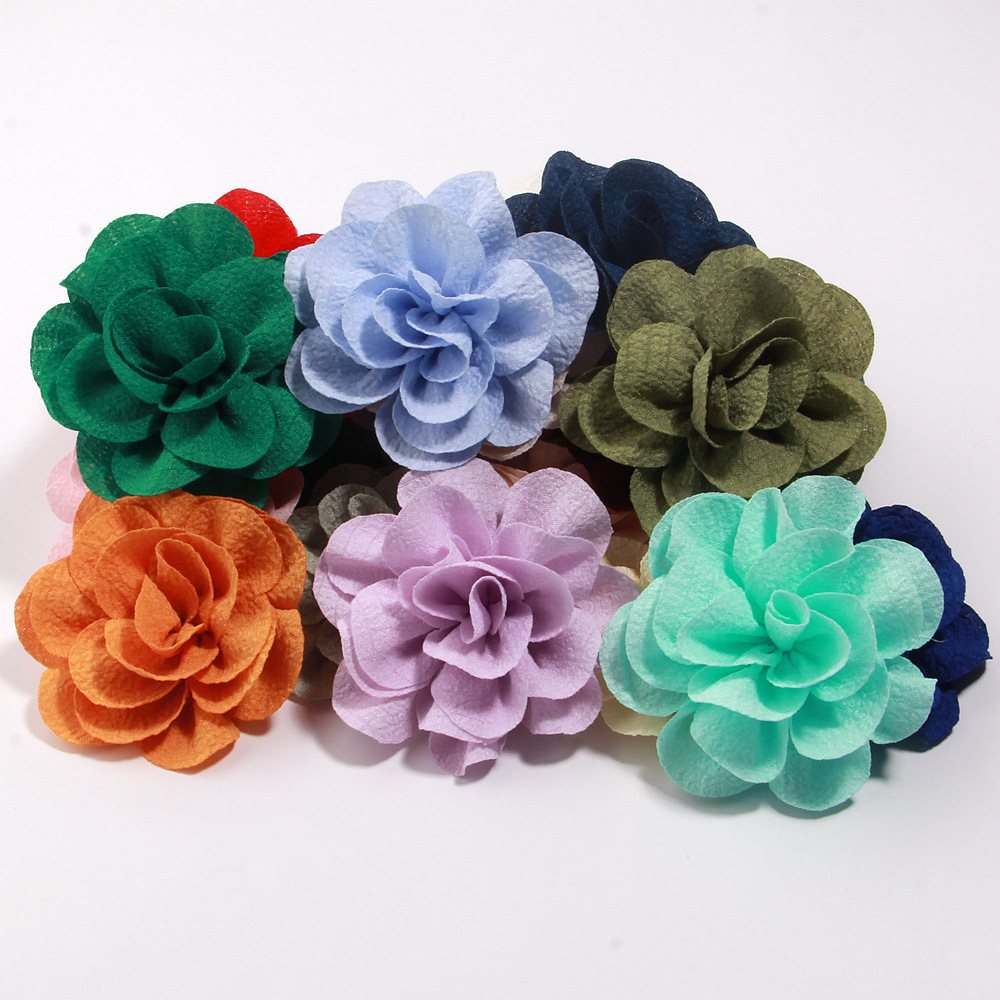 New 7cm Bubble Crepe Handmade Rolled Flowers, Corsages, Shoe Flowers, Pet Flowers, Can Be Used as Hair Clips, Hairbands, Pet Collars, in Stock