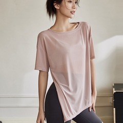 Women's Summer Loose Running Top, Thin and Slimming, Breathable Short Sleeve Yoga Training Hooded T-shirt 2024