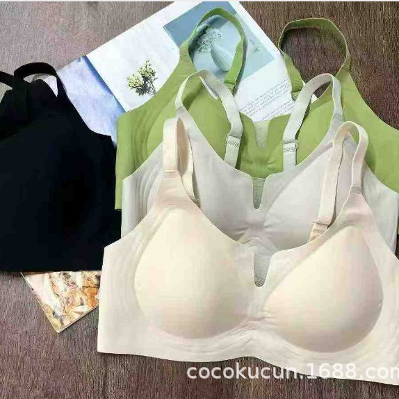 6068低价库存高档乳胶美背女性感文胸无钢圈聚拢固定杯排扣文胸