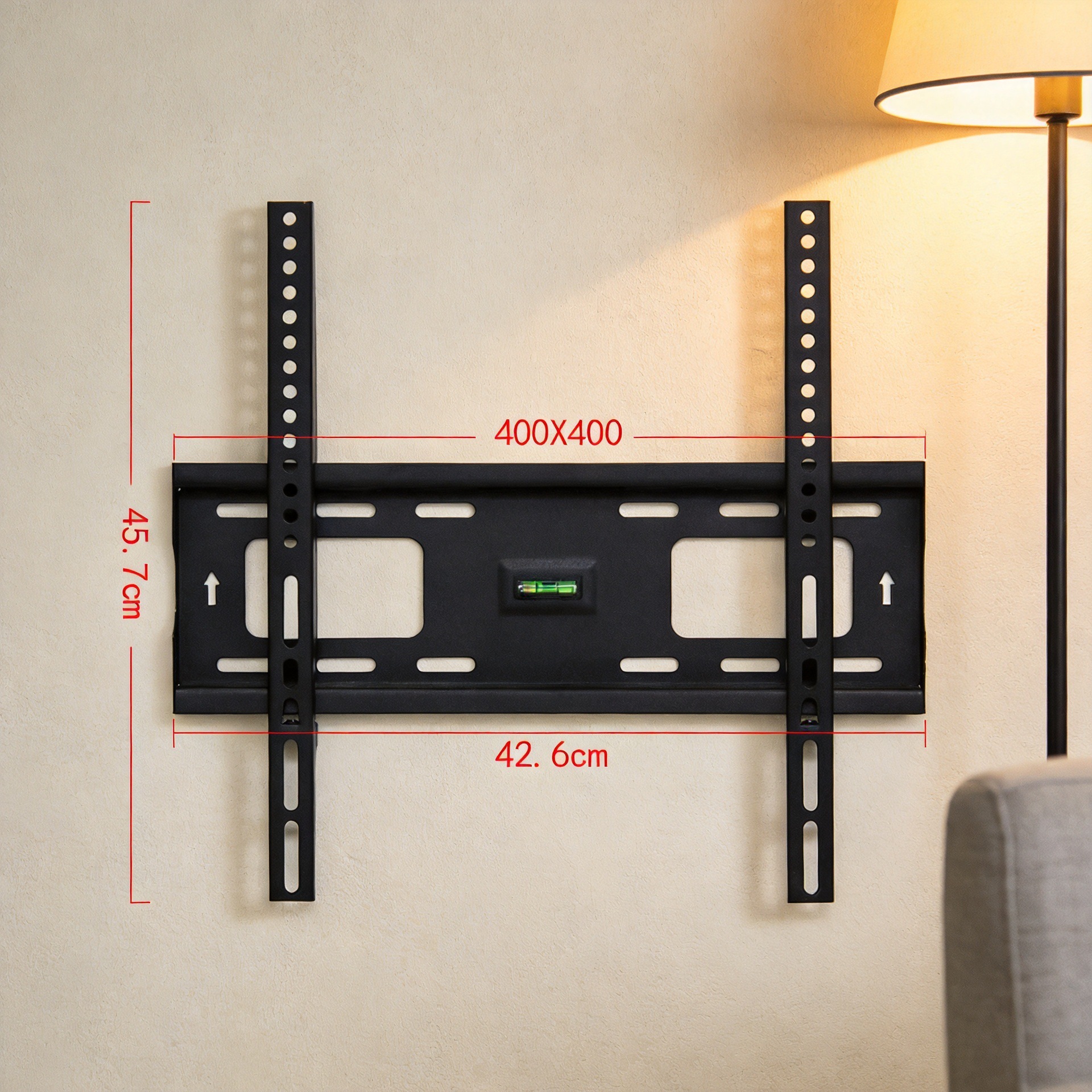 CR - 44T Pantalla fija soporte de televisión integral colgante pantalla LCD ajustable televisor de pantalla grande colgante pared