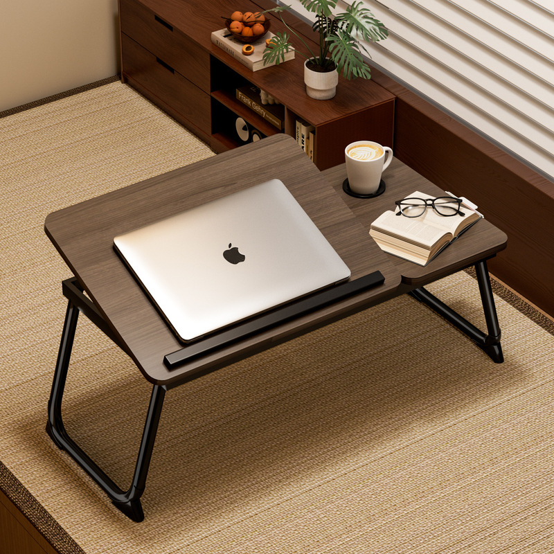 Bedside Desk, Foldable Study Table, Laptop Table, Rectangular Bay Window Small Table, Bedroom Floor Table