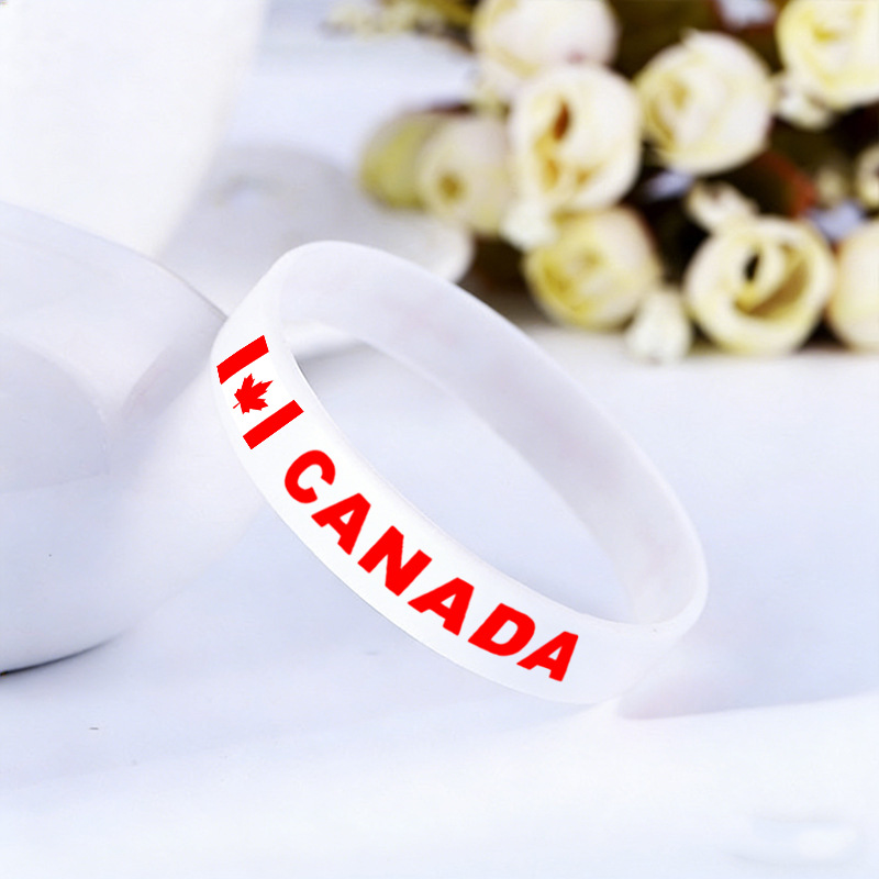 2026 Bandera de silicona Copa Mundial de Fútbol de Estados Unidos, Canadá, México, regalos de fanáticos, pulseras temáticas, recuerdos, pulseras de muñeca