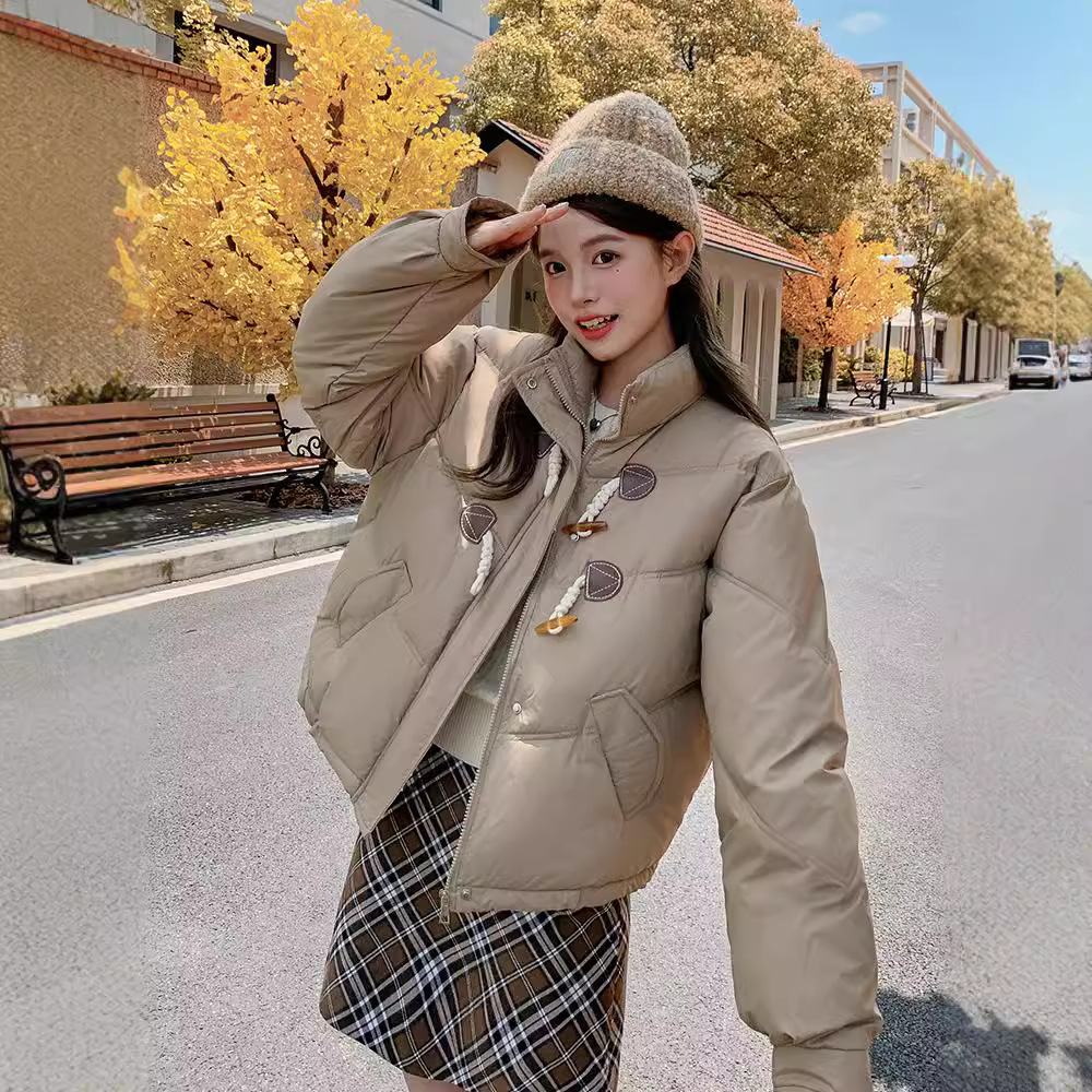 Comercio exterior abrazadera de algodón de pluma para mujeres corto invierno 2025 chaqueta de algodón gruesa suelta chaqueta de algodón pequeña chaqueta image 4