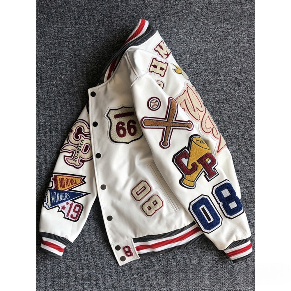 重工上衣休闲刺绣夹克棒球服宽松新款皮皮衣男短款短外套潮耐磨棉