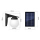 New Cross Border Solar Wall Lamp Outdoor Waterproof Courtyard Landscape Villa Garden Decorative Ball Spherical Decorative Lamp