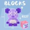 Internet celebrity best-selling model sitting light purple violent bear