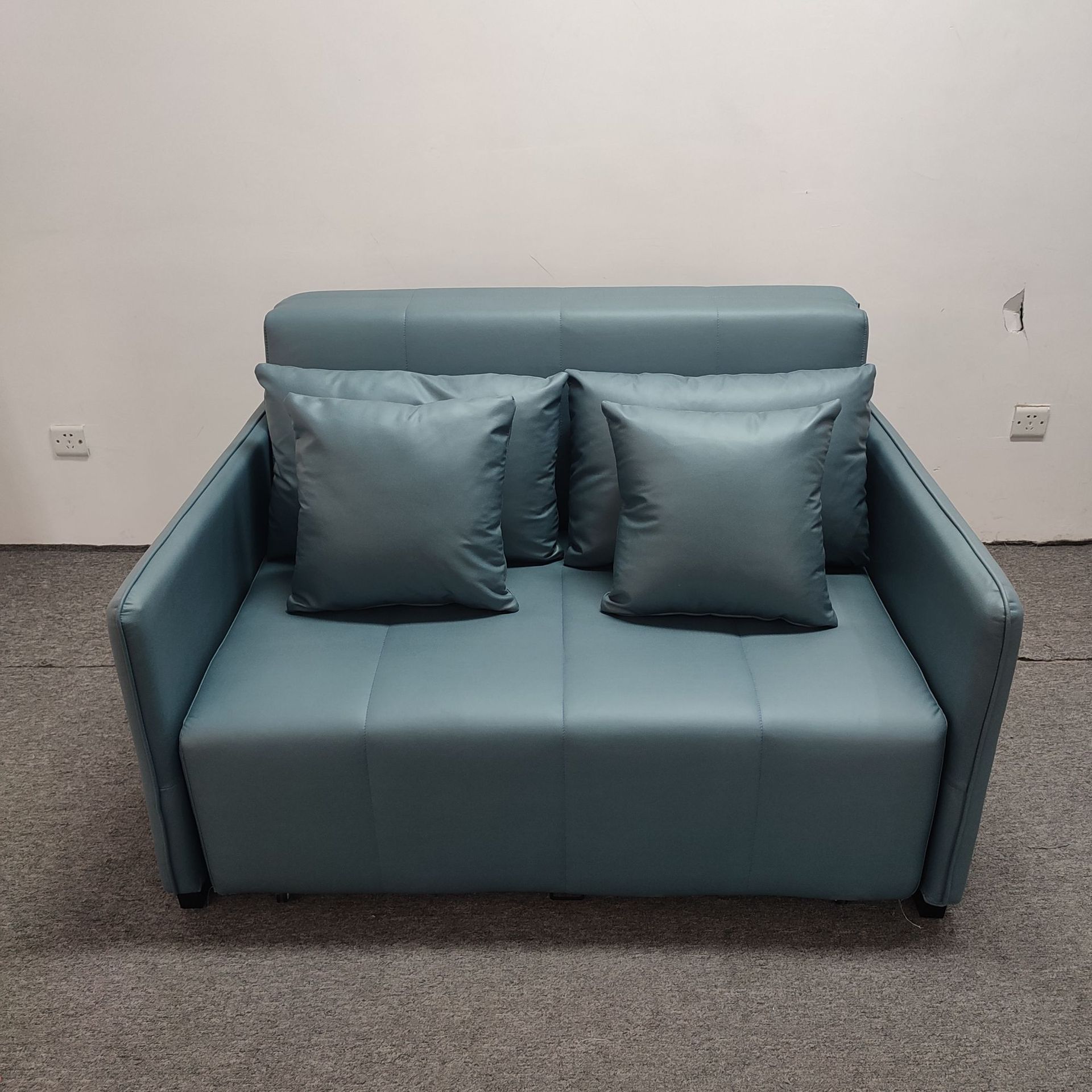Sofá cama multifuncional de casa pequeña sin lavar tela de tecnología de almacenamiento doble sofá simple moderno