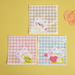 卡通小熊袋雙面半透明複合材質三色可混批包裝自封袋批發