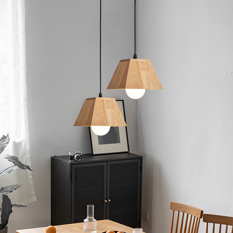 Lámpara de araña de madera maciza de estilo nórdico europeo y chino, personalizada, creativa, para sala de estar, comedor, dormitorio, hogar, barra de bar