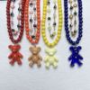 Round beads, universal necklace, European style, suitable for import, with little bears