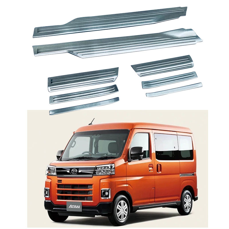 Adecuado para 22 pelo grande ATRAI puerta exterior alféizar bienvenida pedal puerta de acero inoxidable alféizar decorativo brillante tira parche