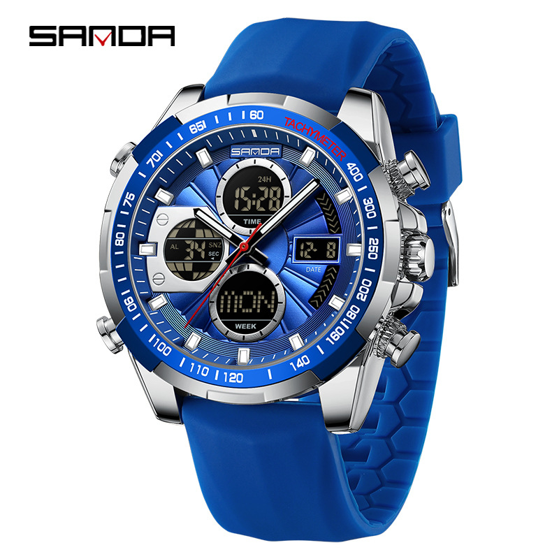 SANDA SANDA 5105 nuevo calendario multifuncional relojes de hombres estudiantes al aire libre relojes de luz impermeable