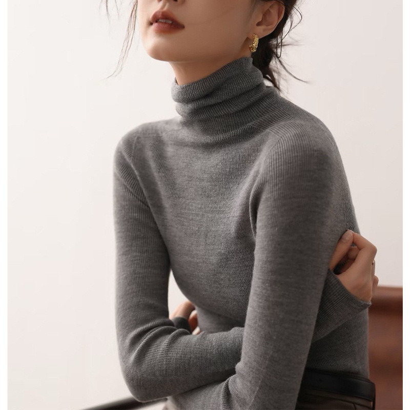 First-Line Ready-To-Wear Xinao 100 Wool Worsted 60-Count Japanese Island Precision Machine Pile Collar Bottoming Shirt 18-Stitch Sweater First-Line Ready-To-Wear Xinao 100 Wool Worsted 60-Count Japanese Island Precision Machine Pile Collar Bottoming Shirt 18-Stitch Sweater