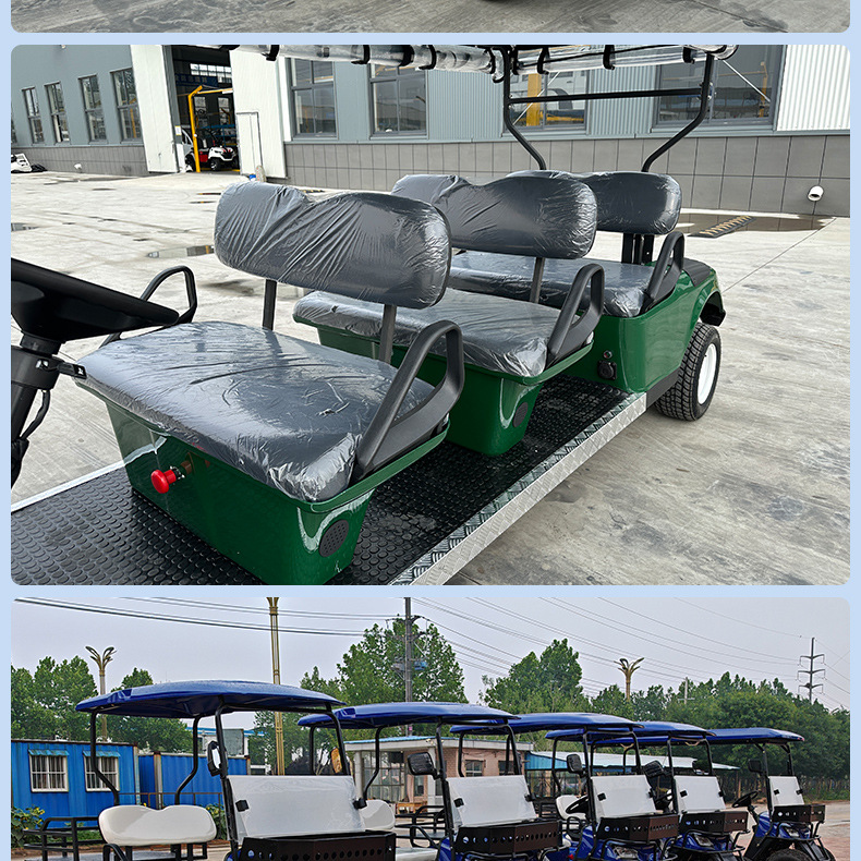 Electric Sightseeing Vehicle for Scenic Spots, Patrol and Reception Vehicle, Venue Property Patrol Shuttle Vehicle, 6-Seat Electric Golf Cart