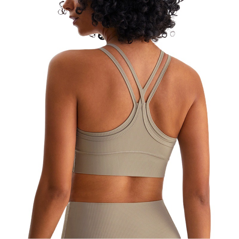 Nuevo falso de dos piezas de belleza espalda yoga sujetador costilla cómodo entrenamiento profesional fitness de una pieza ropa interior deportiva