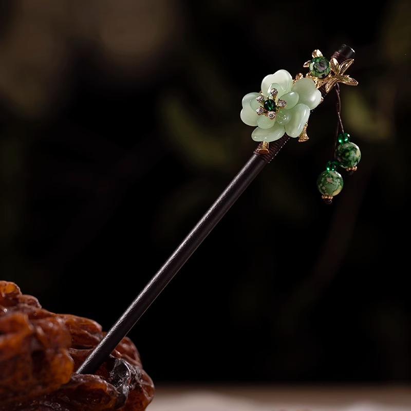 Flor antigua horquilla con flecos para mujer nueva horquilla de pelo moderno chino simple Hanfu cheongsam horquilla tocado paso a paso