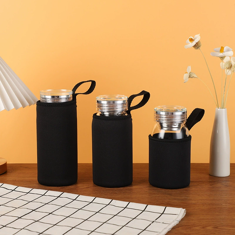 Набор из ткани для дайвинга сплошной цветной чехол для стаканов для стекла теплоизоляционная чашка портативный чехол для шнурка для защиты от ожогов ручной защитный чехол