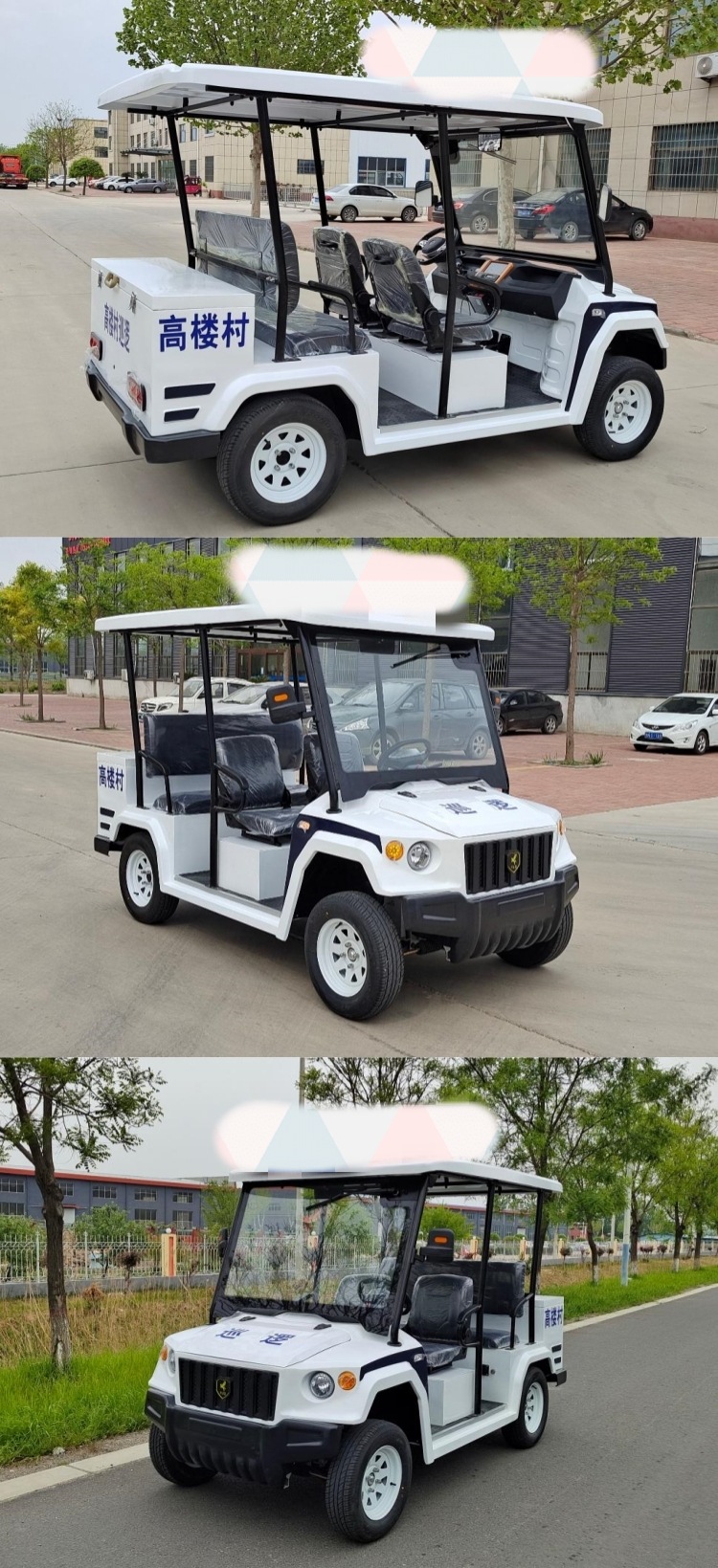 Source Manufacturer 5-8 Seat Electric Four-Wheel Patrol Park School Factory Property Security Urban Management Inspection Sightseeing Car